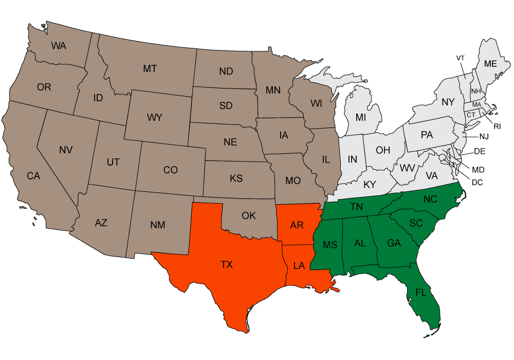 FTL distributor sales map